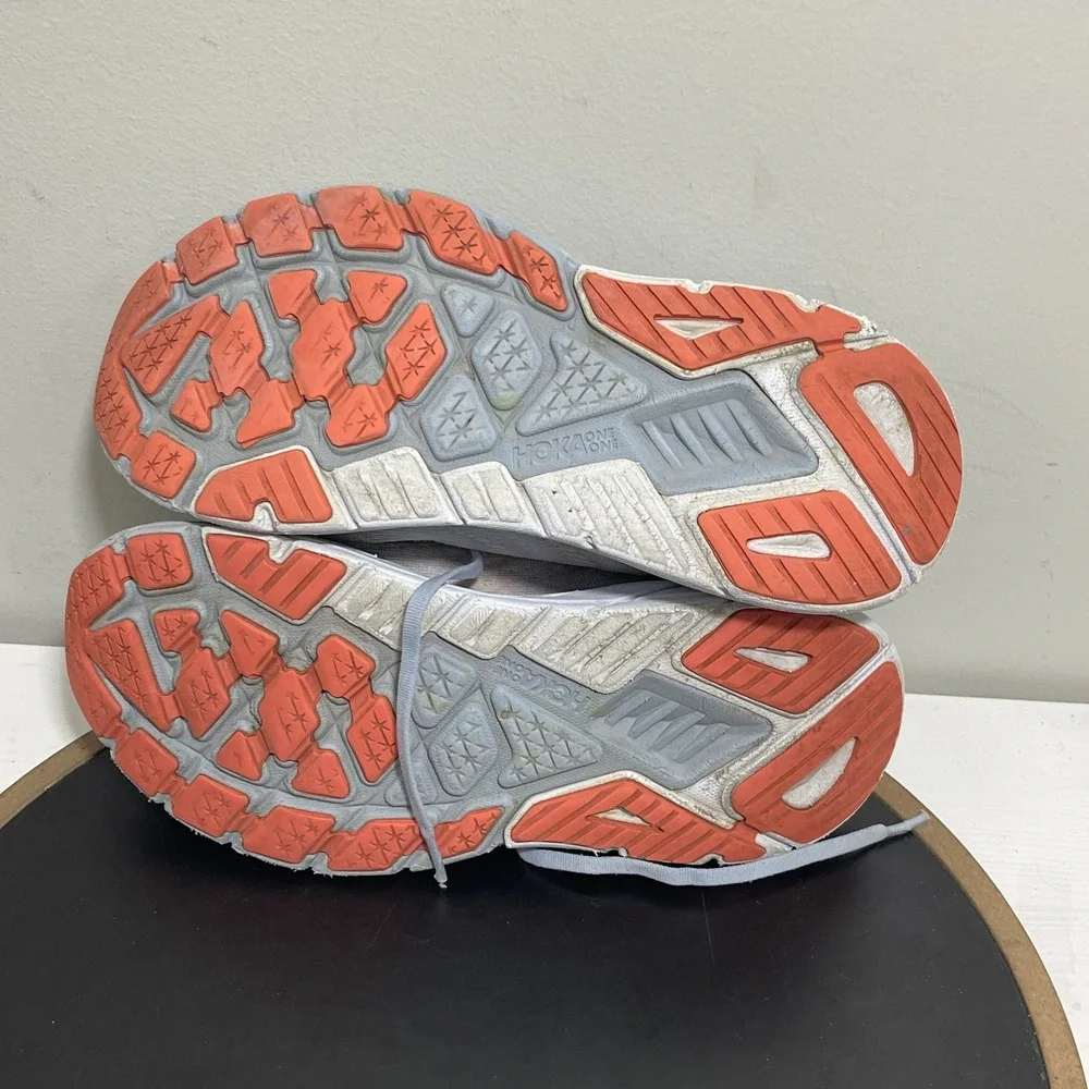 Hoka Arahi 6 Running Shoes Women 10.5 B Stability Blue Peach Sneakers Athleisure